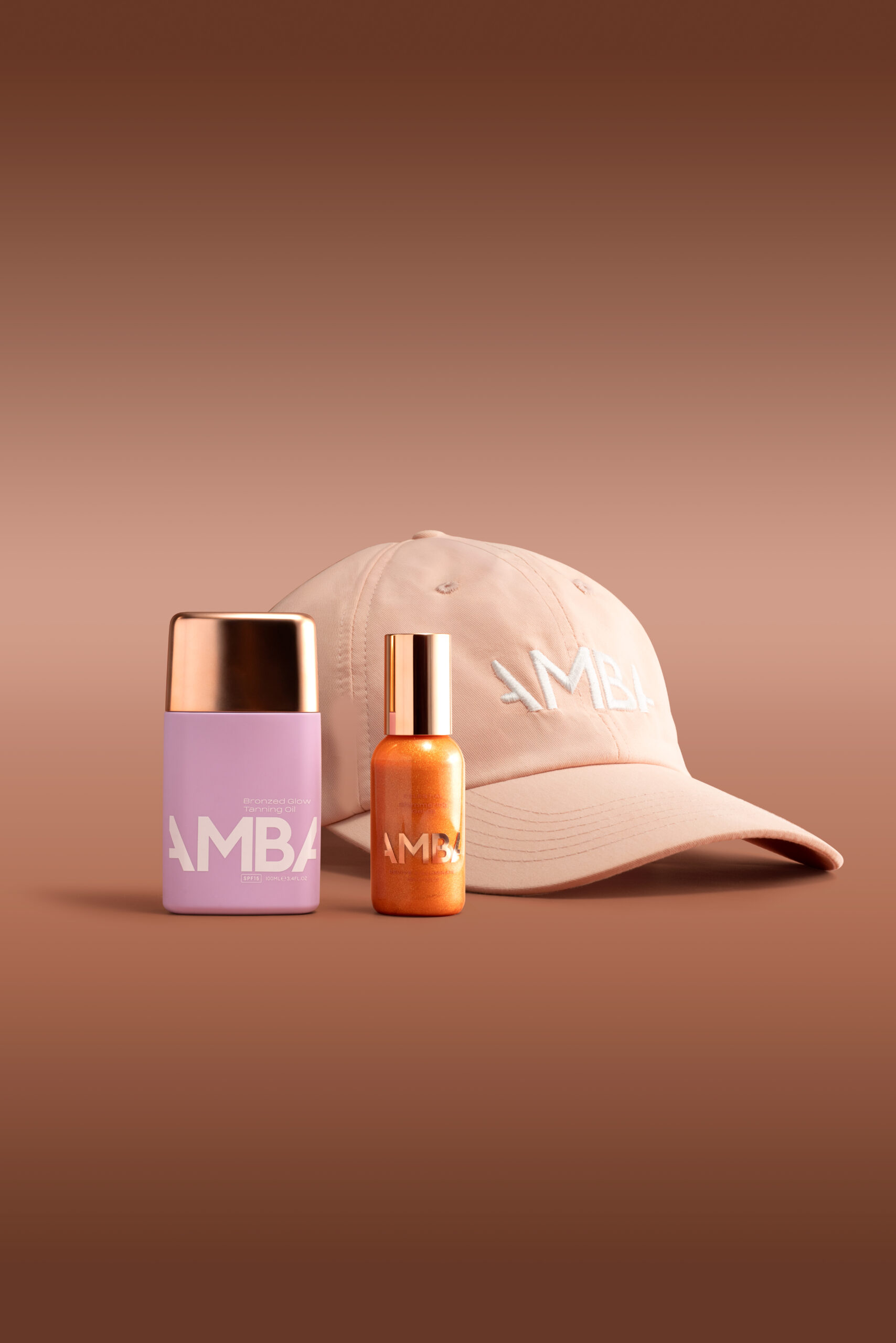 Bold Glow Bundle. Hat, tanning oil, glowing gel oil